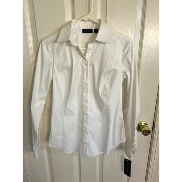 Carlisle Collection‎ White  Blouse Size  4 NWT - Picture 1 of 5